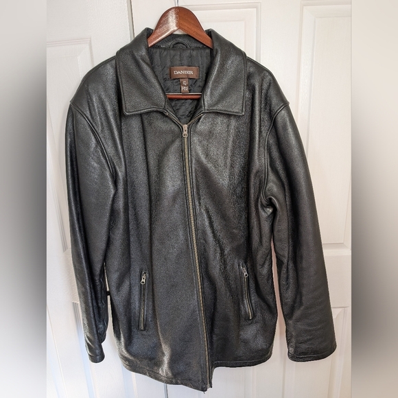 Danier Leather Coat Men's Large Long Tall - Picture 4 of 16